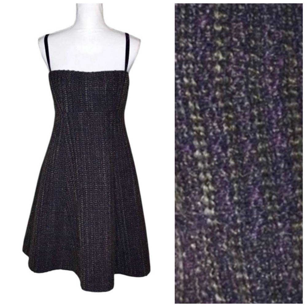 Nanette Lepore 12 tweed party dress purple